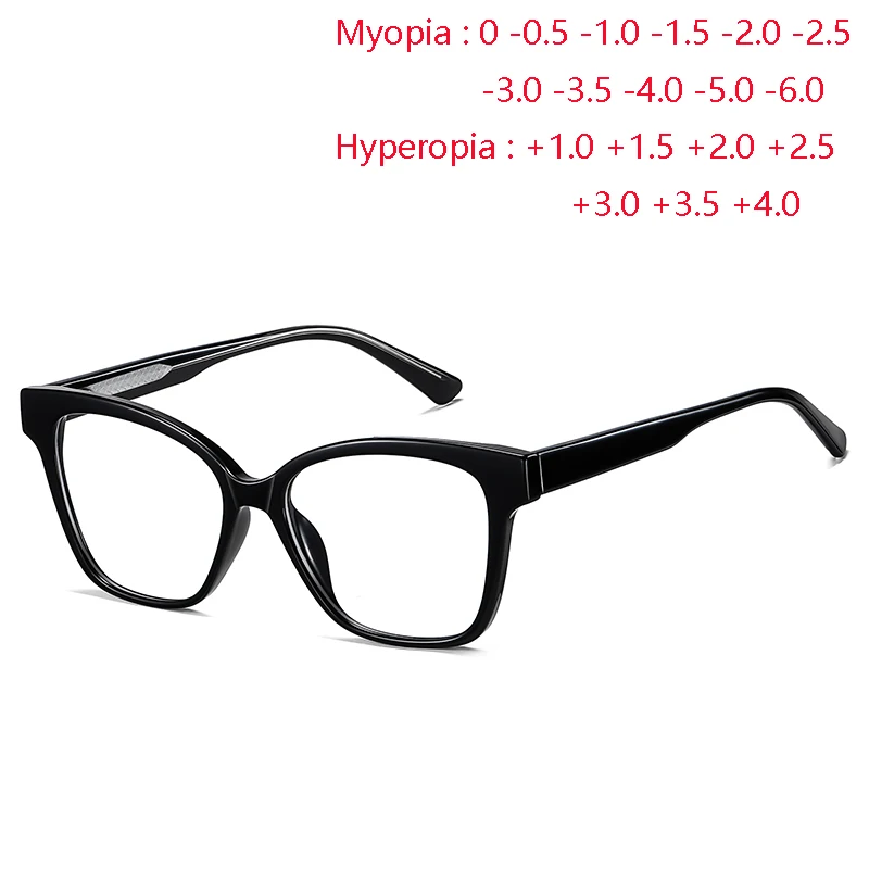 

0 -0.5 -0.75 To -6.0 TR90 Anti Blue Rays Oval Prescription Spectacles With Cylinder Vintage Spring Hinge Short-sight Eyewear