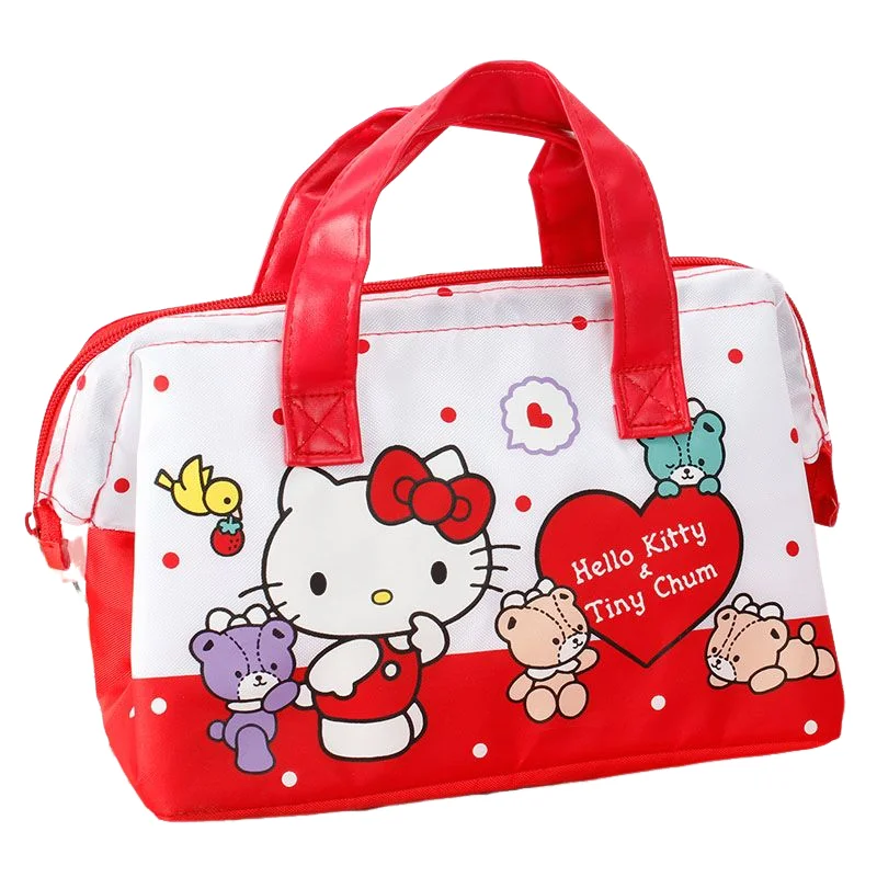 2025 Nuovo stile Sanrio Lunch Bag Kitty Melody Bag Bambini Borsa termica impermeabile Cartoon Cute Girl Borsa portatile di grande capacità