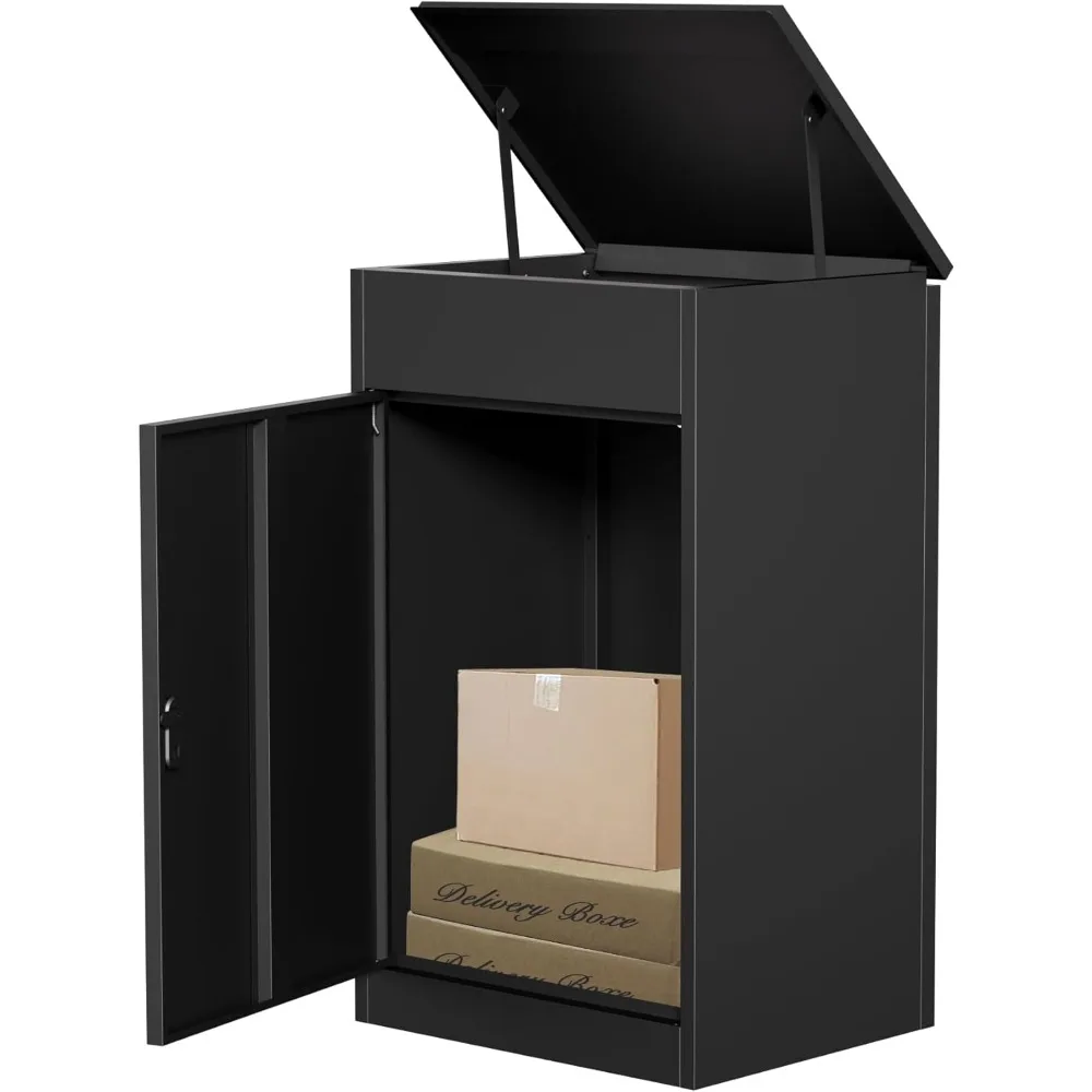 

Доставка для улицы, большой почтовый ящик для посылок 19,7 x 16,1 x 33,5 дюйма, противоугонный почтовый ящик с кодовым замком, настенный