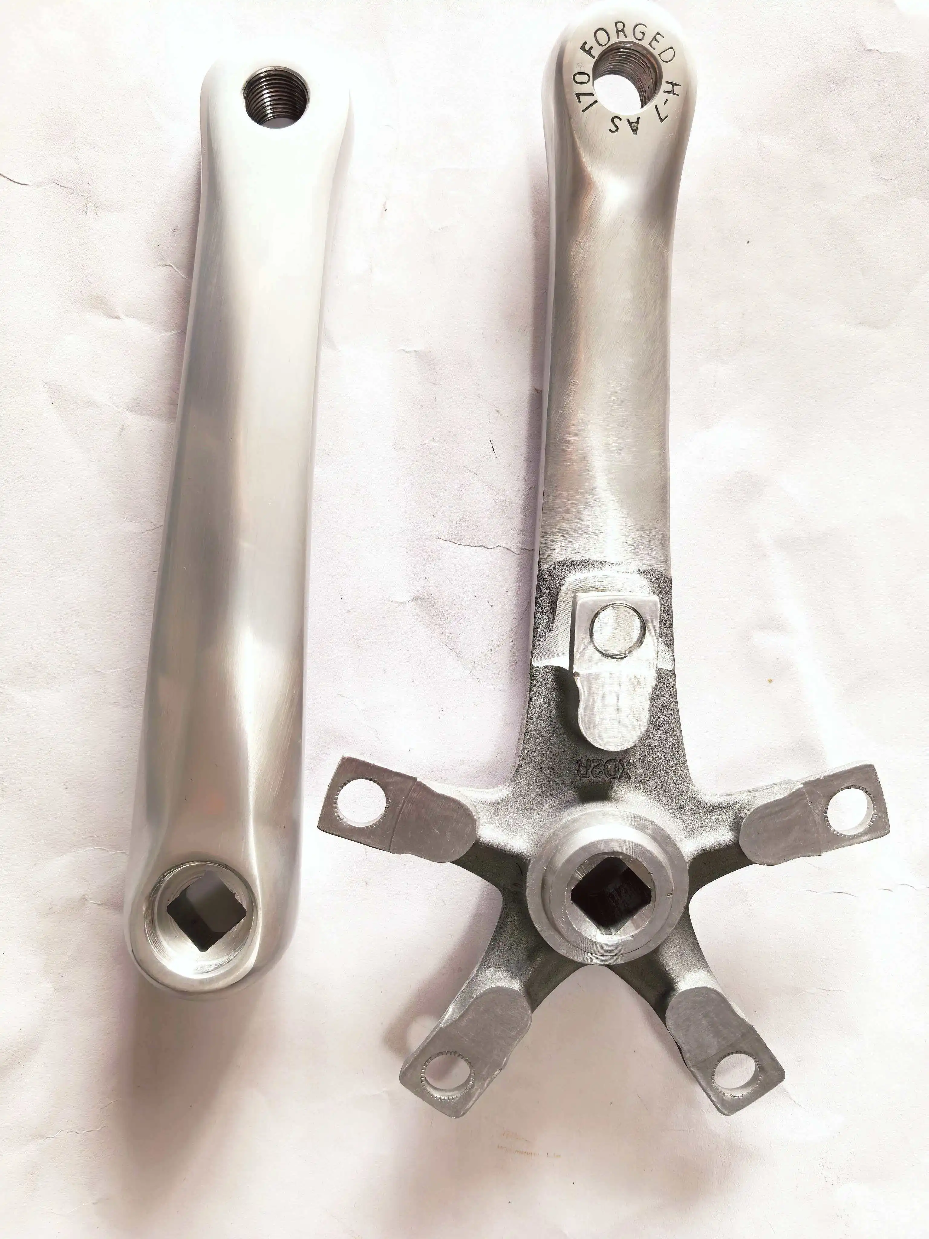 for SUGINO Road bike Fixed Gear Crank Arm BCD110mm Fixie Crank 170mm Silver