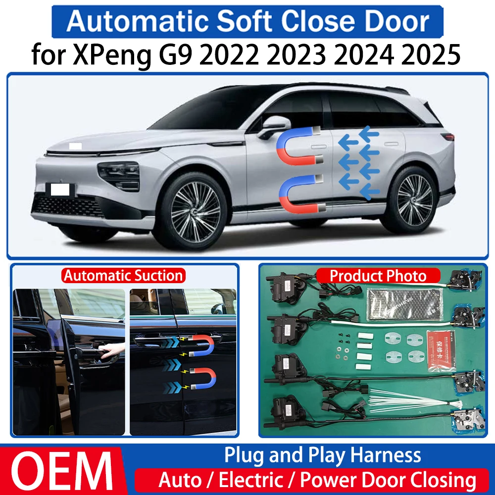 

ZJCGO for XPeng G9 2022 2023 2024 2025 OEM Car Automatic Soft Close Door Electric Suction Kit Auto Power Closing System