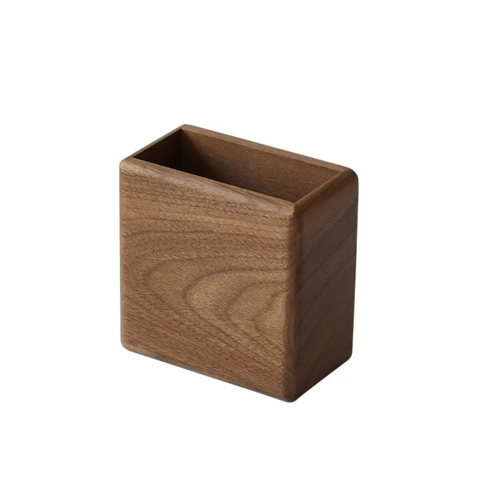 Wall-Mounted Storage Organizer Walnut Beech Wood Phone Storage Holder Bamboo Wood With Port Remote Control Holder Office