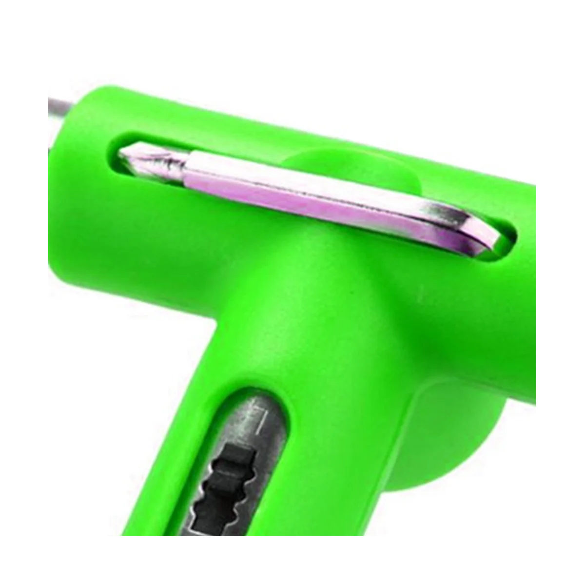 Skateboard Tool Roller Skate Scooter regolazione T-Wrench Long Board strumenti di riparazione Fish Board chiave frontale tipo L verde