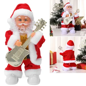 Santa Claus doll for children, electric musical, hip Dancing, playing guitar, ornament with music, party decoration, gift for children 8 Main Sales Santa Dance - №5