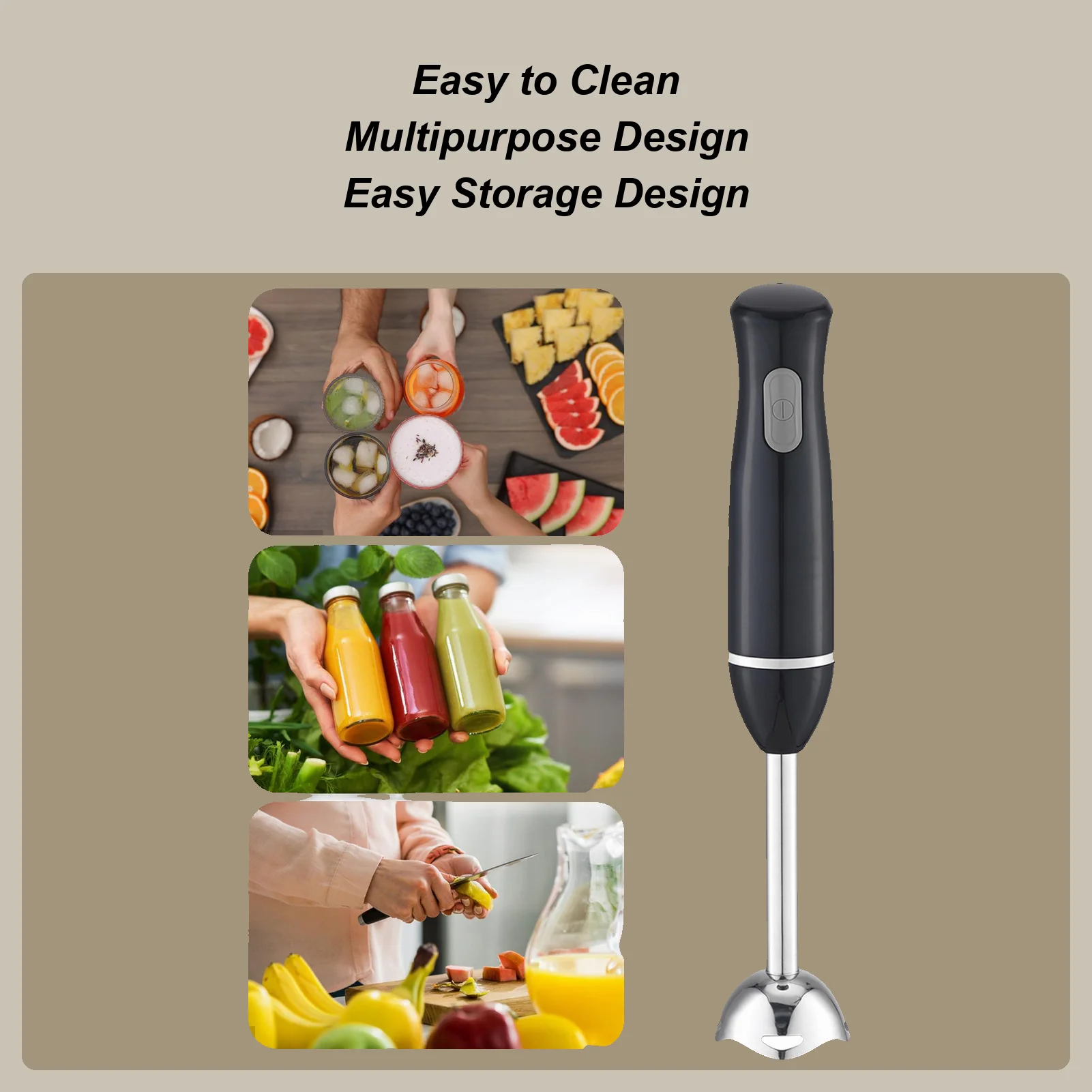 

Ручной электрический блендер из нержавеющей стали для офиса, дома, путешествий, кухни, для приготовления супов и пюре