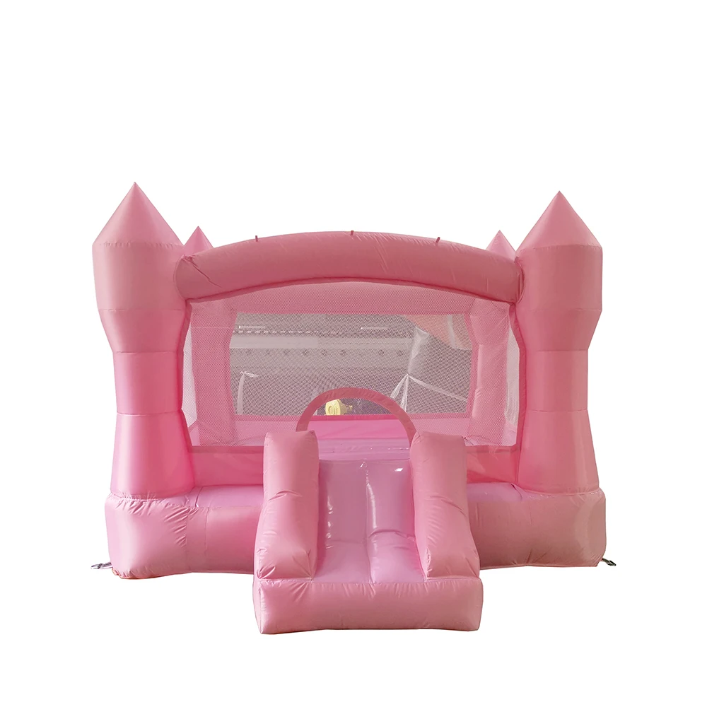 

Outdoor Inflatable Bouncer Castle Inflatable Jumping Castle for Kids pink Pastel Mini Bounce House