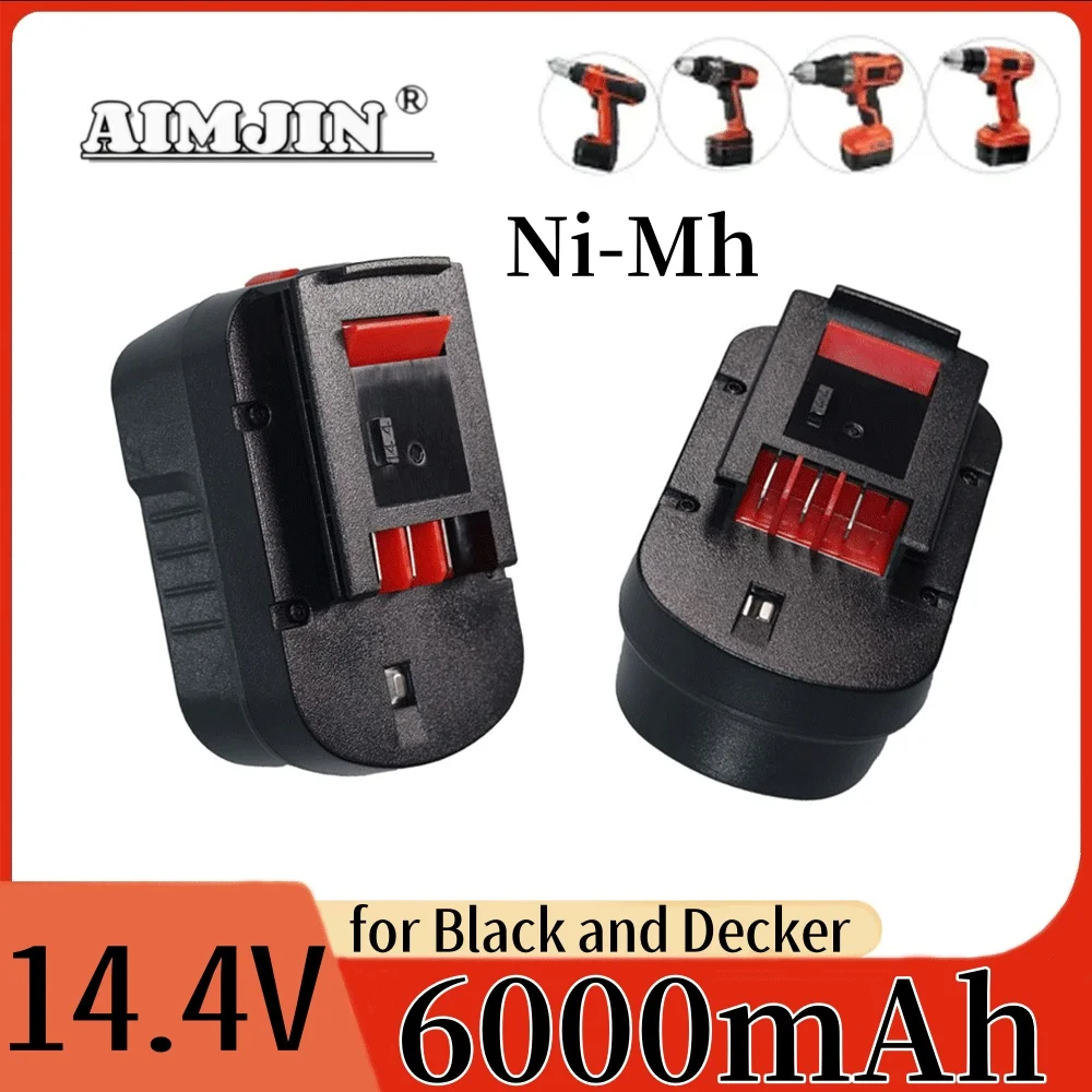 14.4V 4000/5000/6000mAh  rechargeable battery suitable for Black&Decker 14.4V wireless power tools