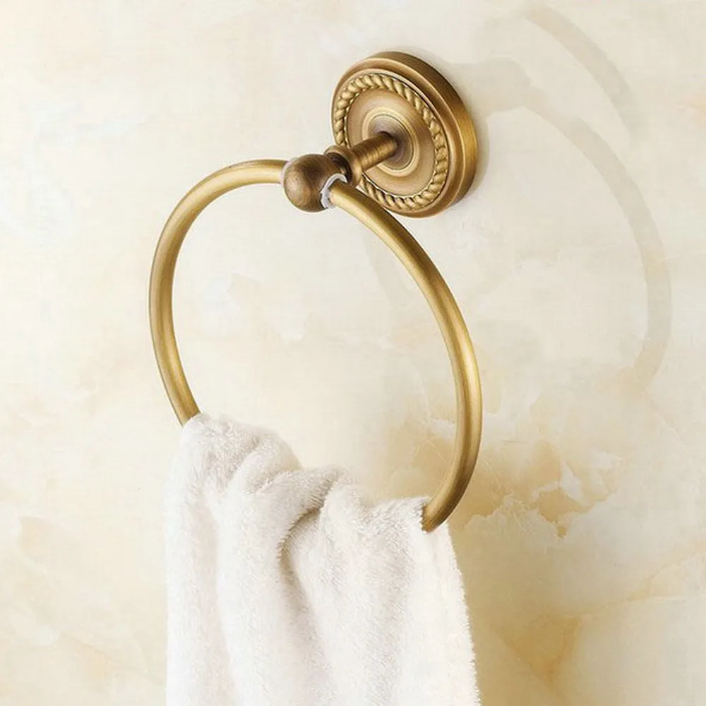 Antique Brass ring wall mount towel ring bathroom accessories bath towel holder bathroom hardware Nba273