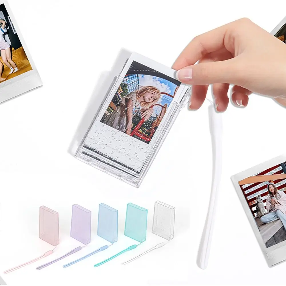 Transparent Giltter Photos Storage Box Instant Camera 3 inch Photo Album Photocard Holder Name Card Photo Frame Collection Case