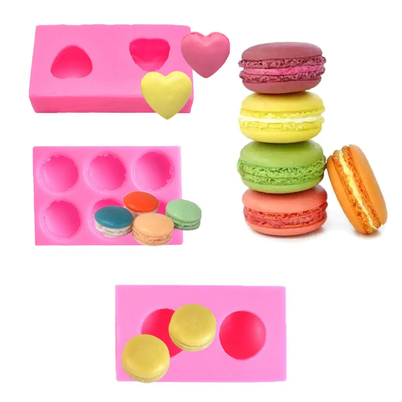 2/6 Hole Macaron Silicone Molds Fondant Cake Mold Chocolate Dessert Soap Mould Kitchen Baking Decorating Cake Tools