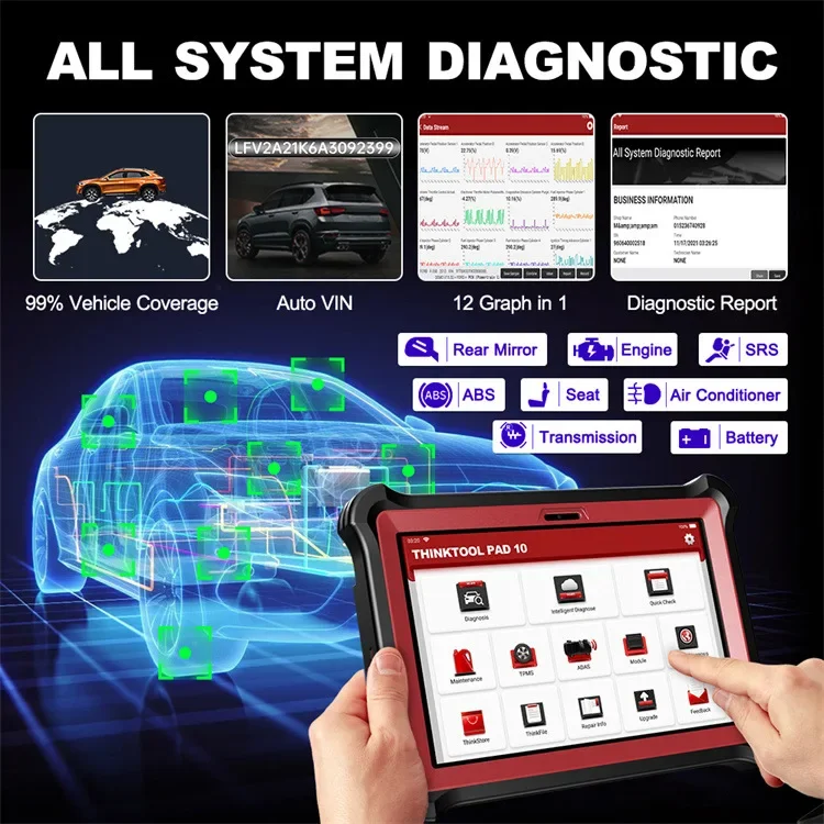 Automotive Diagnostic Tools Thinkcar Pad 10 OBD2 Tools