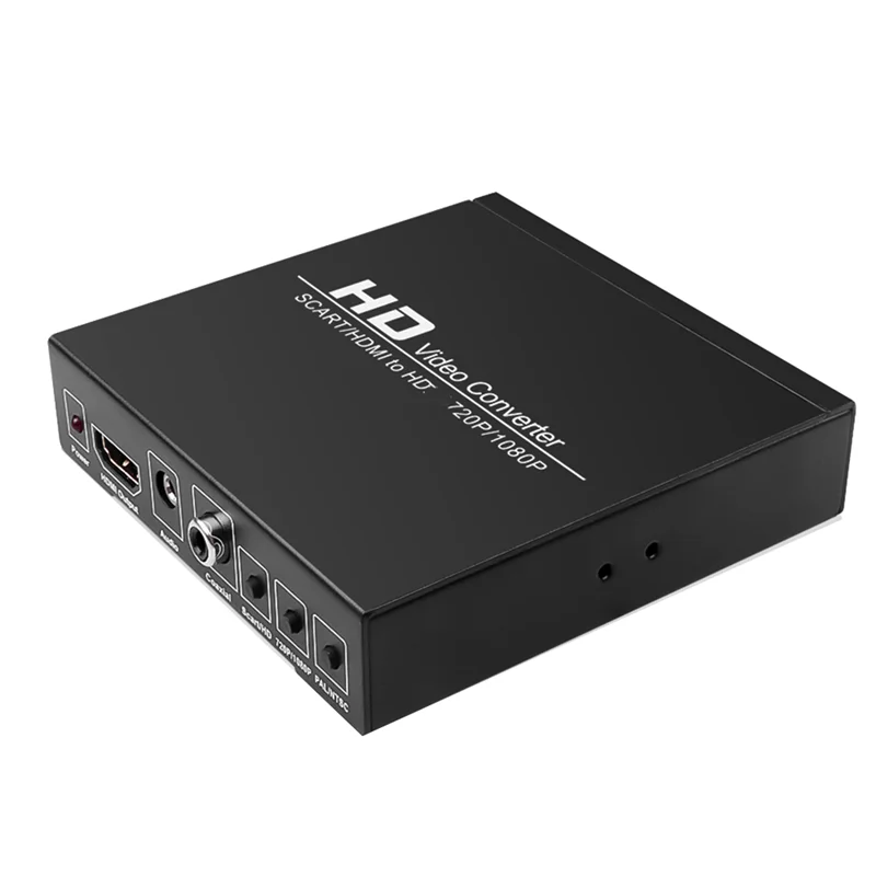 Full HD 1080P Digital Video Converter High Definition Video Adapter SCART to HDMI-Compatible Adapter for HDTV-EU Plug