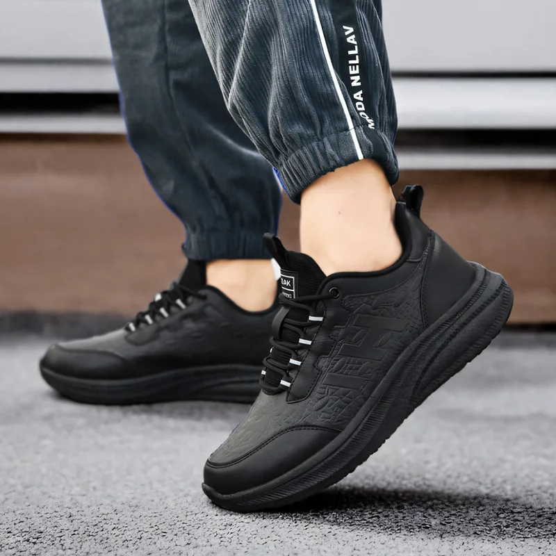 Chef shoes four season soft-sole anti-slip oil-proof waterproof portable kitchen work shoes fashion plus size casual men's shoes