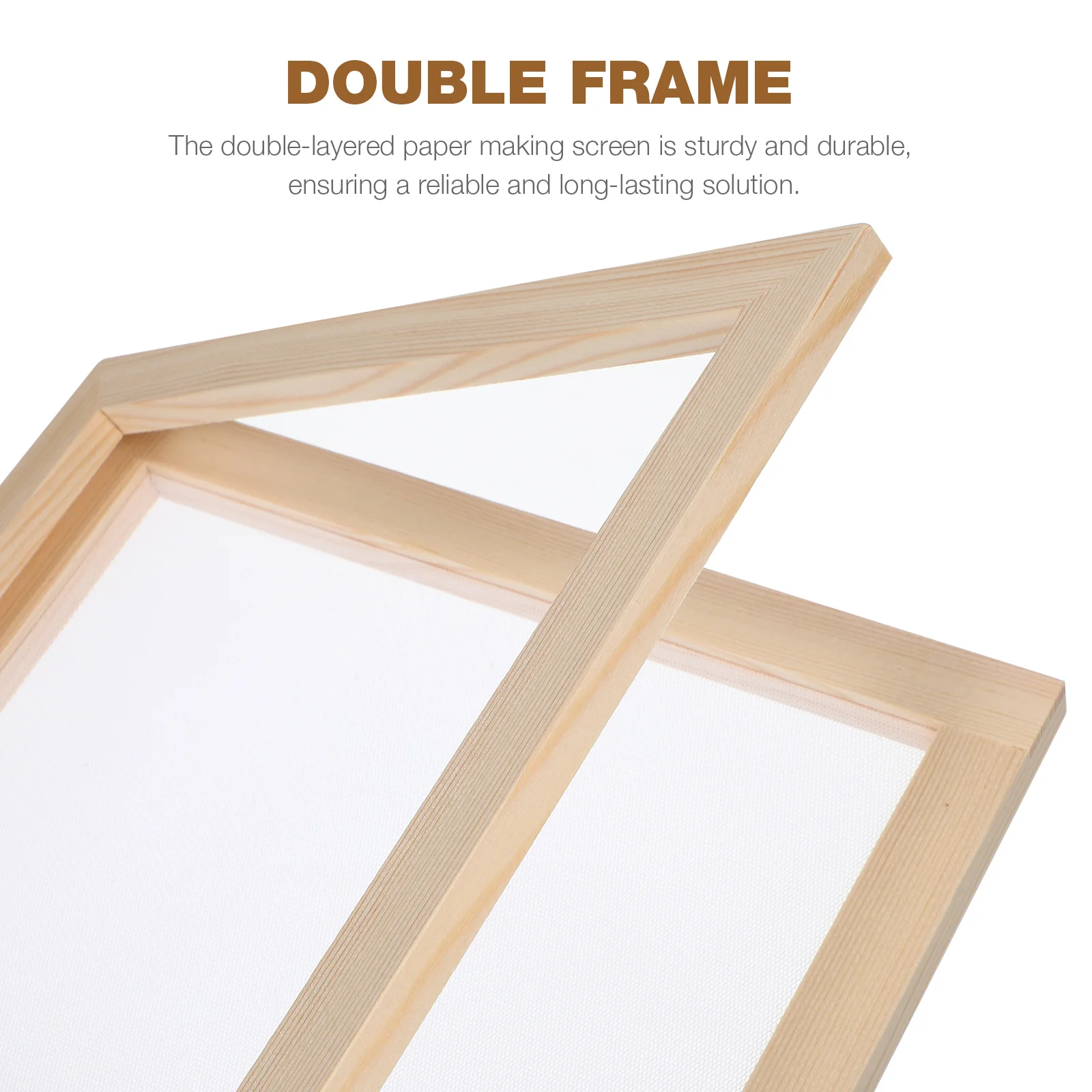 

3 Pcs Paper Making Frame Supplies Rectangle Wooden Craft Mold 12.5x18CM 19x25CM 25x34CM Double Layer Sturdy Screen Decor
