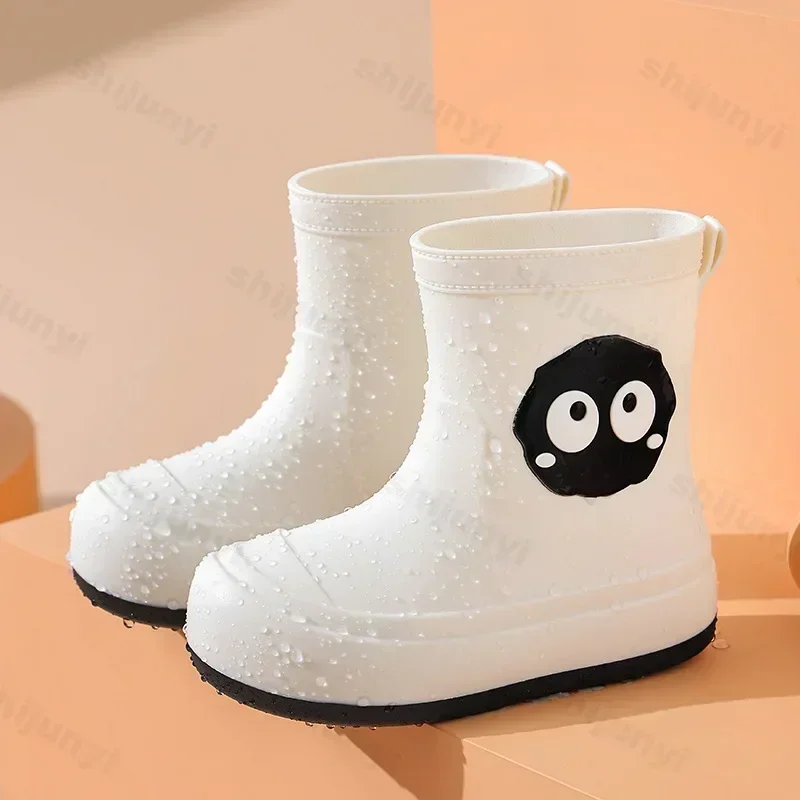 Nova criança crianças botas de chuva dos desenhos animados bota de chuva dos desenhos animados sapatos bonitos para meninos meninas à prova dwaterproof água eva antiderrapante botas curtas