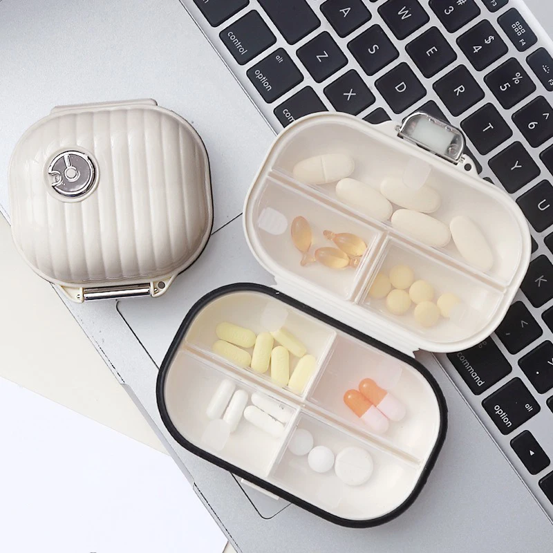 7 Grids Mini Portable Pill Storage Box New Weekly Jewelry Storage Box Sealed Waterproof Ladies Travel Fashion Vitamins Medicine