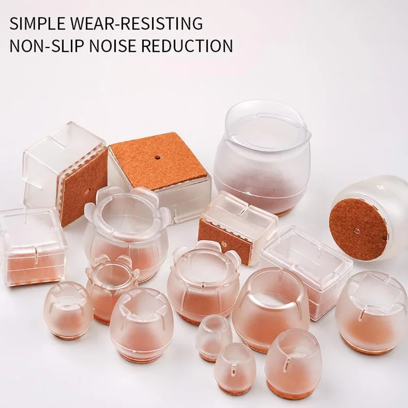 16 Pcs/set Kursi Leg Caps Kursi Pelindung Kaki Covers Furniture Kaki Meja Meliputi Putaran Bawah Lingkaran untuk Putaran Rectangular Square