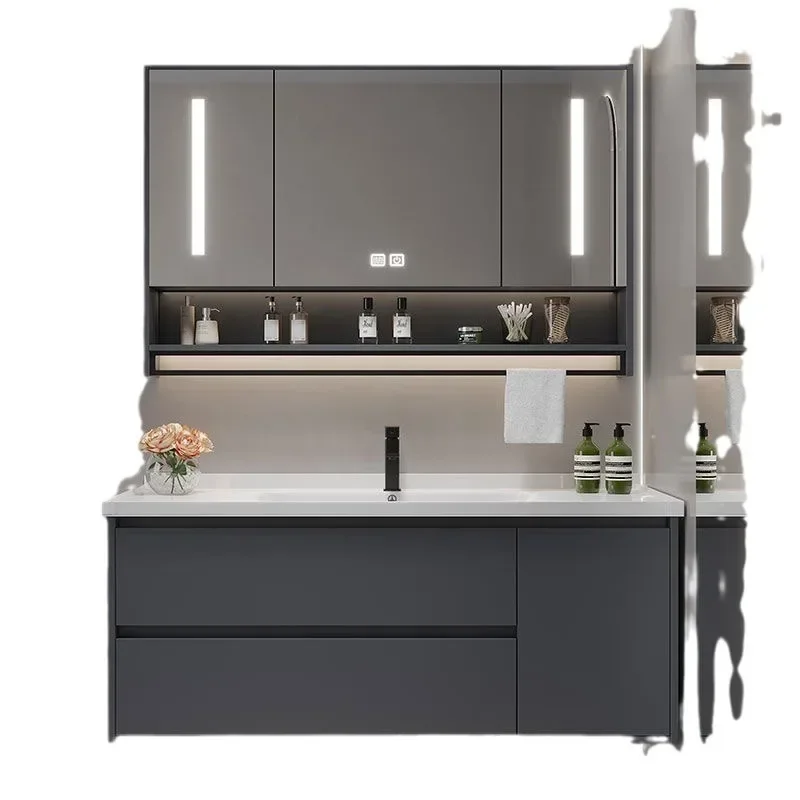 

Toilet, washstand, bathroom cabinet combination, modern simple floor-to-ceiling wash basin, washbasin, facial storage set