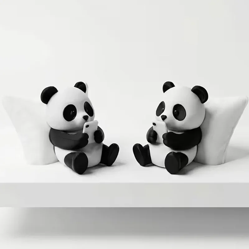 Panda Sculpture Ornament, Desktop Office Decoration, Car Decor, Creative Animal Model, Collectible Figurines, Car Ornament