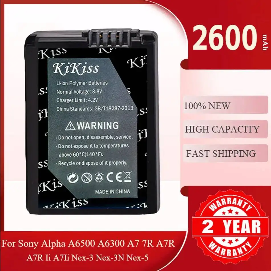 High-Performance Digital Camera Battery NP-FW50 For Sony Alpha a6500 a6300 a7 7R a7R a7R II a7II NEX-3 NEX-3N NEX-5