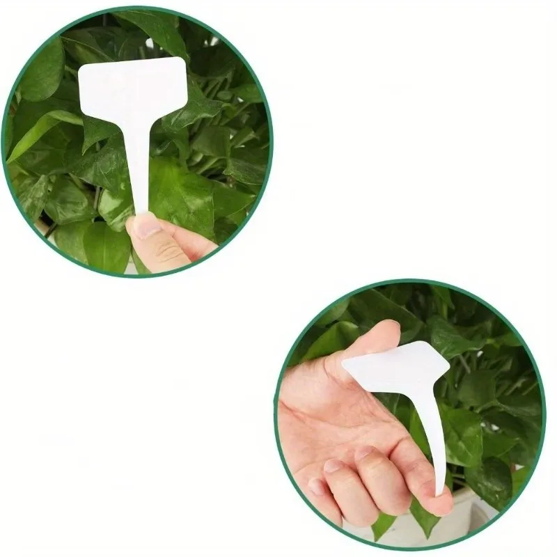 22 pcs White Garden Labels White T-Shape Design, designed for Indoor Potted Plants, Easy Insert Into Soil