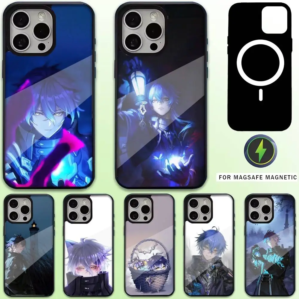 

Genshin Impact F-Flins Phone Case For iPhone17,16,15,14,13,12,11 Plus,Pro Max Magnetic For Magsafe Wireless Charging