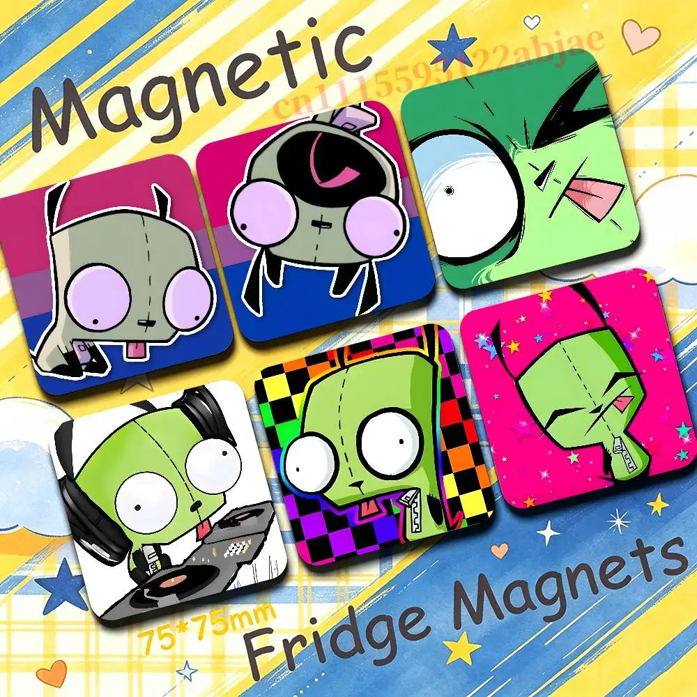 G-GIR I-Invader Zim New PVC Fridge Magnet for Cartoon Refrigerator Decor For Child Magnetic Toy