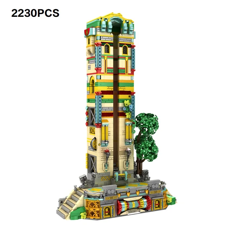 Compatível com Lego edifício medieval máquina de salto blocos de construção modelo de montagem de construção presente de Natal de Halloween