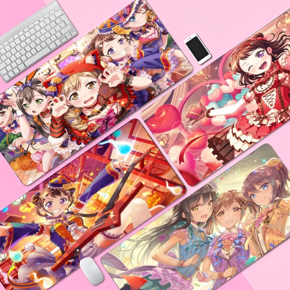 BanG Dream Non-slip Lockedge Thickened Mouse Pad Oversized Gaming Keyboard Notebook Table Mat