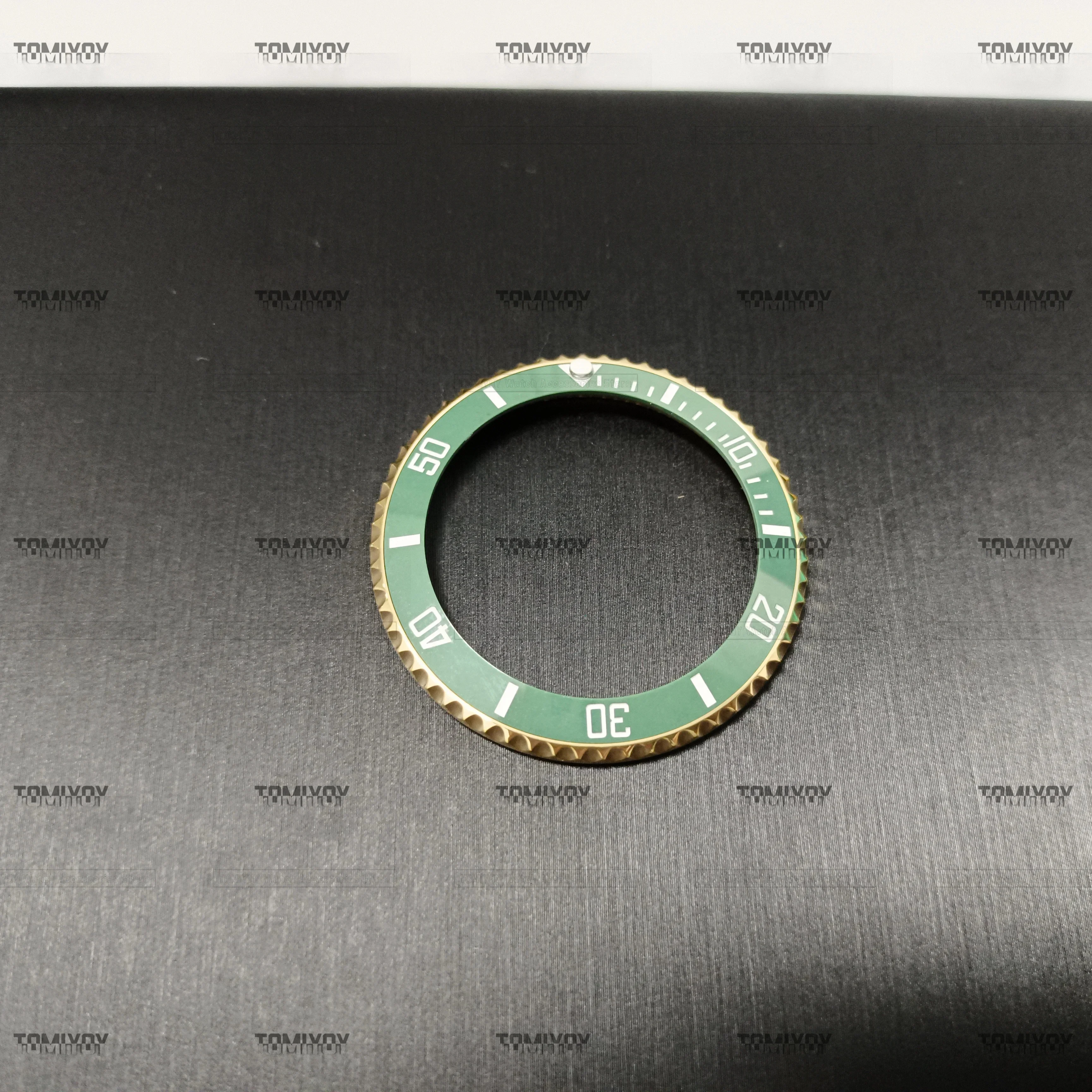 Watch Accessories 38MM 40MM Blue Luminous Steel Bezel With Black Green Ceramic Insert Fit For RLX 40mm Case SUB 116610