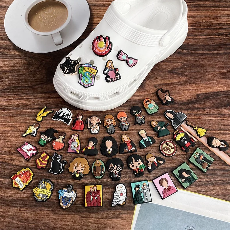 17-45 Stück Cartoon-Schuh-Charms, Accessoires, Harry Potter Schuhdekoration, Clog-Sandalen-Schnalle, DIY, Freunde, Partygeschenke – Detail 4