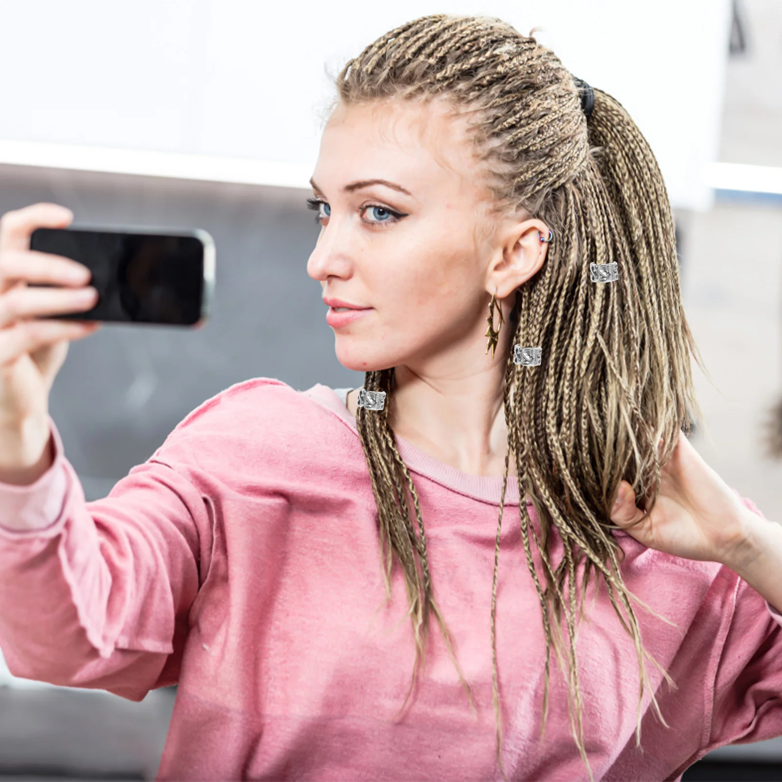 

20Pcs Retro Hairpin Ethnic Style Easy Use Dreadlocks Hair Coils for Party Photo Wedding Braids Beard Accessories