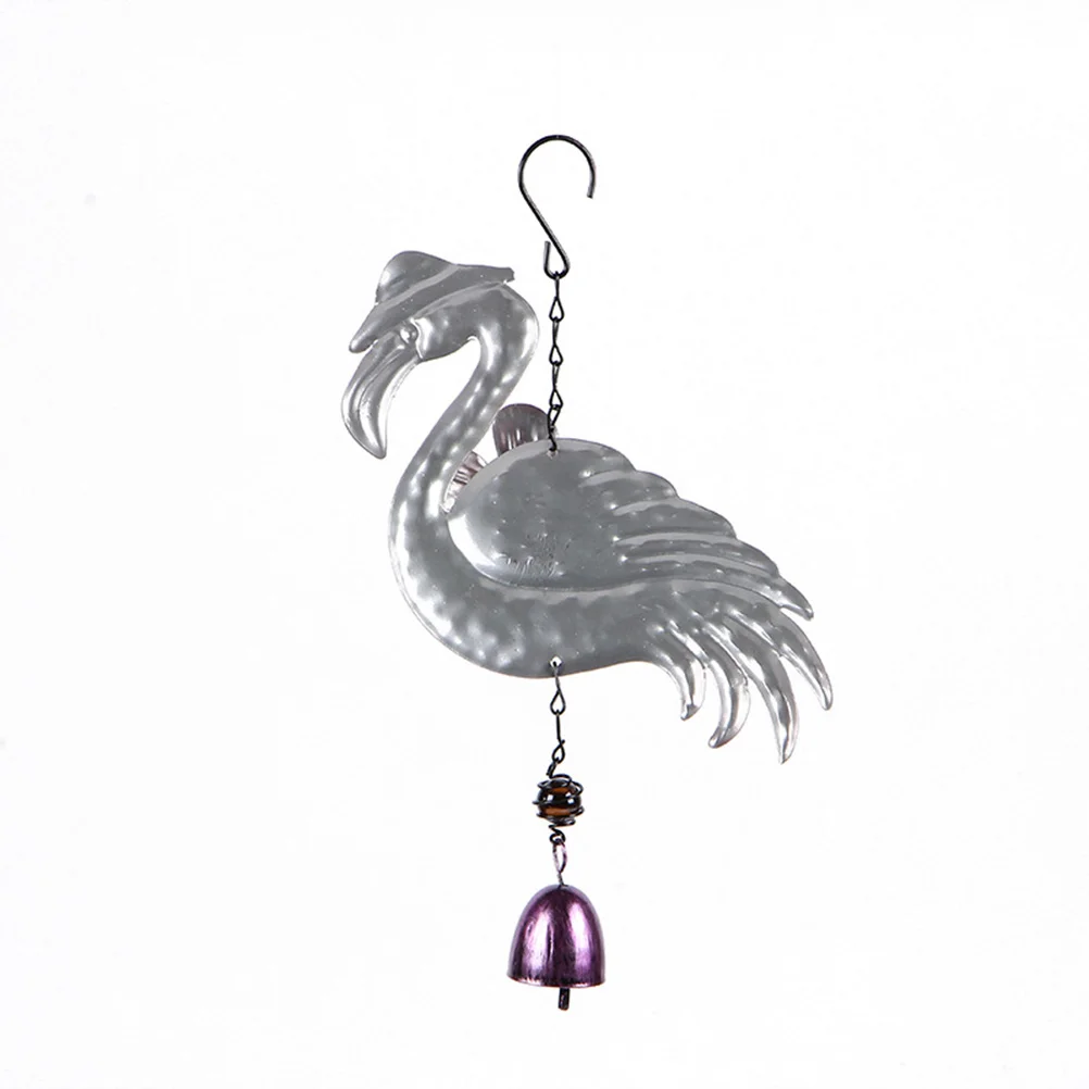

Flamingo Wind Chime Metal Pink Bird Garden Decor For Backyard Front Porch Courtyard Home Outdoor Decoration Iron Wind