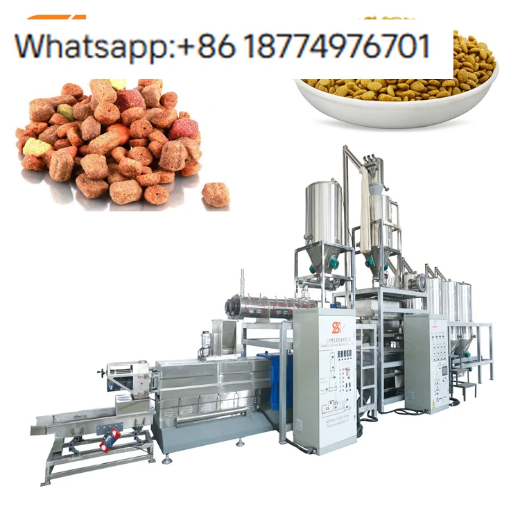 2025 Hot Sale 0.1-6ton/h Dry Wet Pet Dog Cat Food Fish Feed Pellet  Extruder Producing Machinery Plant