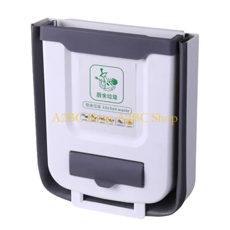 

A2BC Collapsible Trash Can For Kitchen RVs Campers Camping Hanging Foldable Waste Bin Space Saving Design Easy Installation