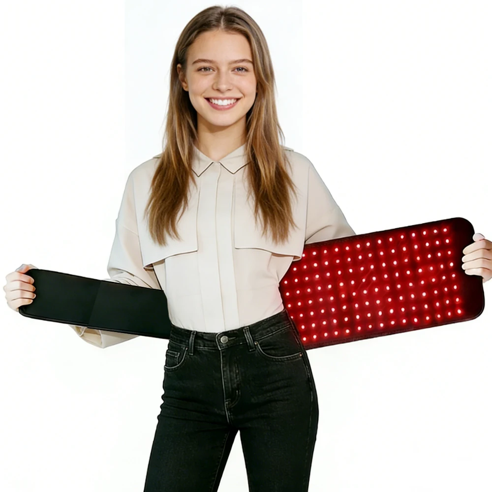 

Пояс для светотерапии с 120 светодиодами (850 нм, 660 нм) для всего тела: красный и инфракрасный свет, для сжигания жира на спине, похудения, массажа талии, оздоровительный массажный пояс