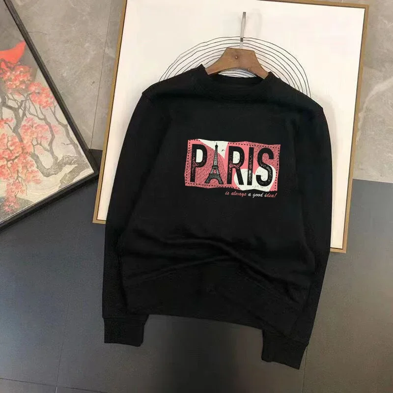 Autumn Winter Women Paris Letters Print Casual Hoodie Harajuku Y2k Fashion Sweatshirt Female Hoody Streetwear Ladies Tracksuit