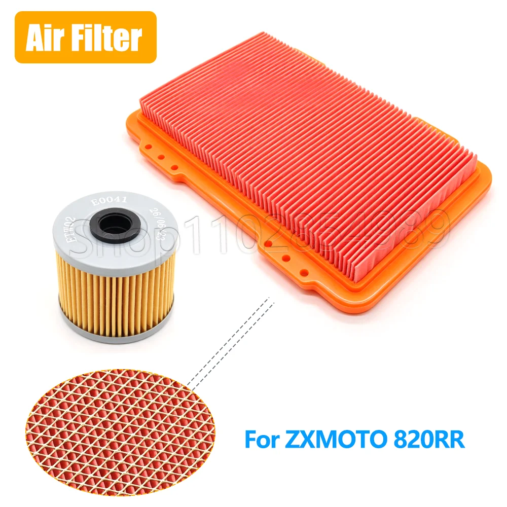 For ZXMOTO 820RR ZX820RR ZX-820RR Motorcycle Engine Air Filter Drive Element Oil Filter Intake Cleaner Replacement Parts