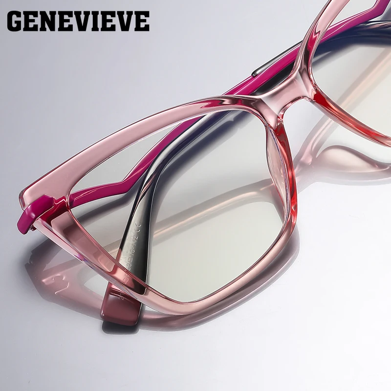 جنيف الكلاسيكية فراشة نظارات الموضة النساء قصر النظر الموصفة مخصص متعدد التركيز نظارات فوتوكروميك ستة ألوان PFD2106 #3