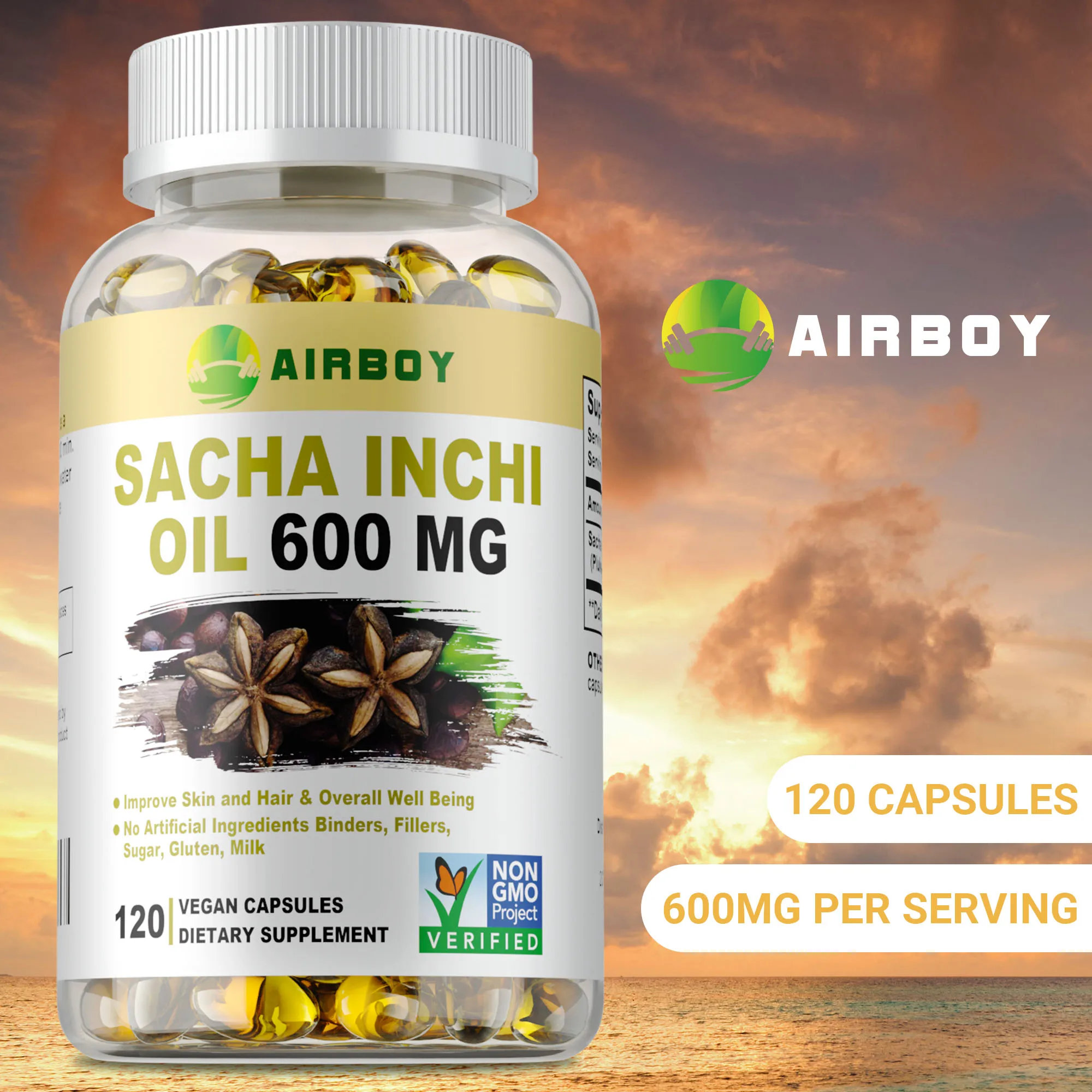 

Масло Sacha Inchi 600 мг - антиоксидант, способствует здоровью кожи, сердца, мозга и глаз, здоровые уровни холестерина, повышает иммунитет