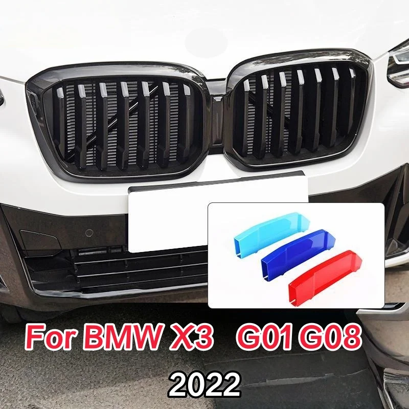

High-quality ABS Car Grille Sticker Strip Cover Trim Clip For BMW X3 2025 G45 G48 Decorative Parts 2022 2023 2024 G01 G08