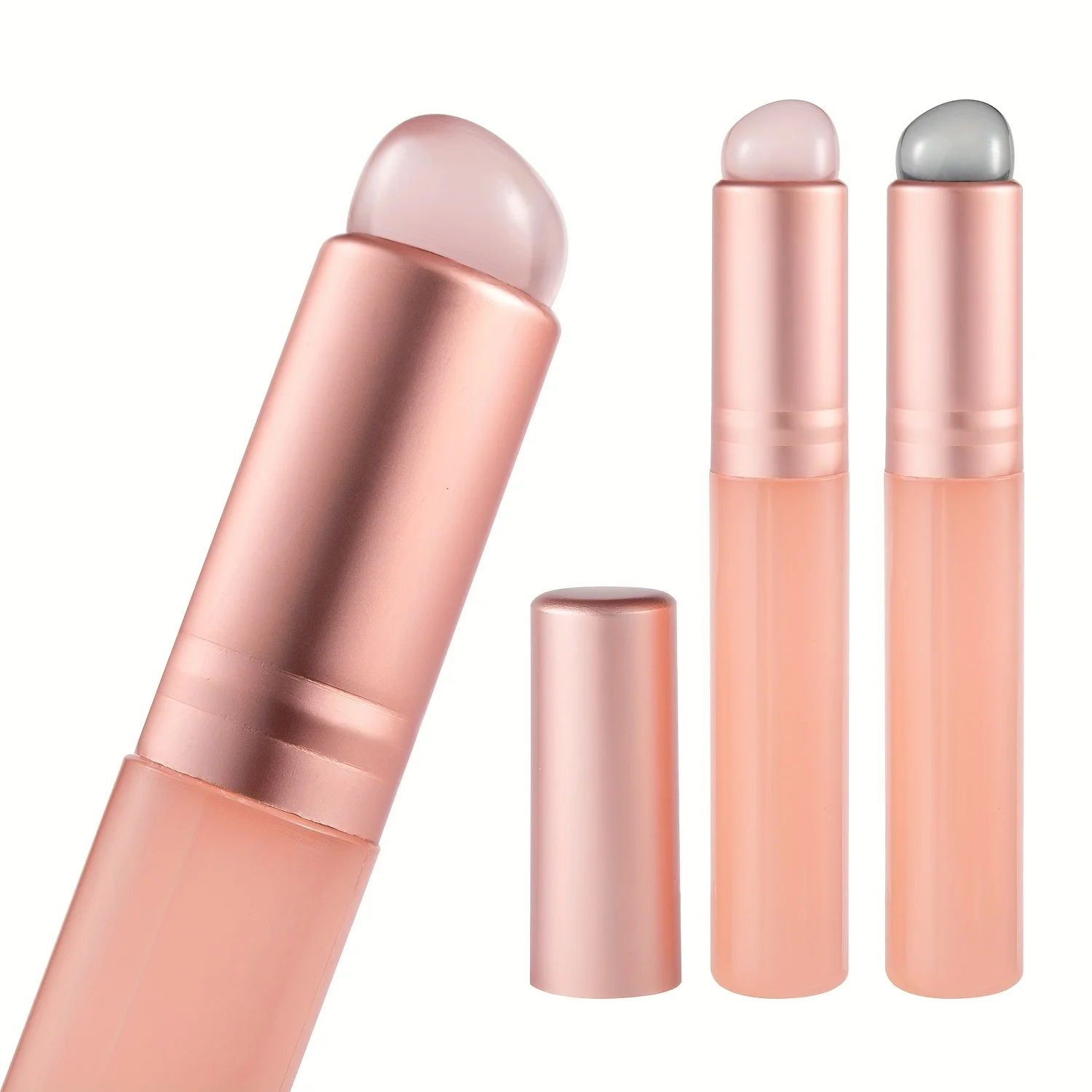 Jelly-Pink Silicone Nail Brush, Reusable, Soft Round Tip, Suitable For Diy Gel Nail Polish, Perfect For Girls Who Love Nail Art.