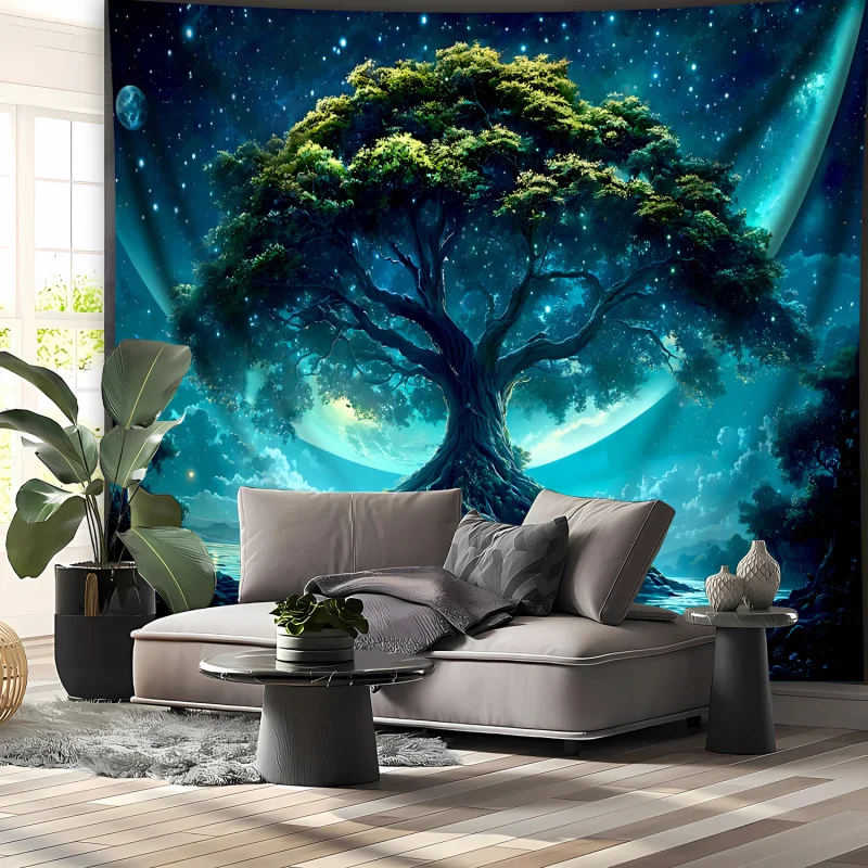 VIKAMA Dream Tree of Life Tapestry Bedroom Aesthetics Hanging Cloth Living Room Office Dormitory Wall Decoration
