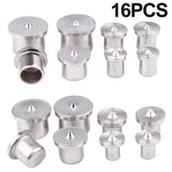 16 Pcs Dowel Drill Centre Points Pin Wood Dowel Tenon Center Set 6/8/10/12mm Dowel Center Point Woodworking Drill Bit
