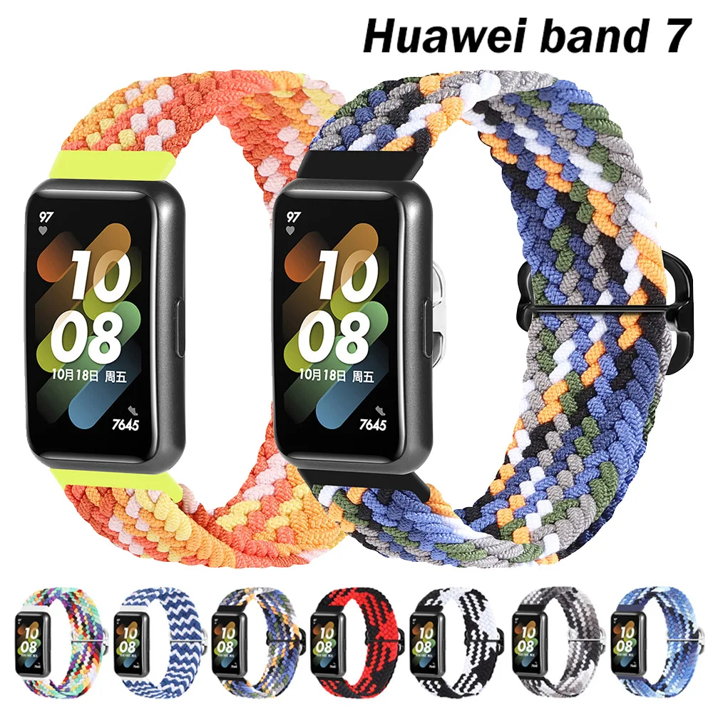 Strap for Huawei Band 7 High-quality Nylon Breathable Sport Bracelet Smart Watch Accessories Replacement Watchband Huawei Band 7