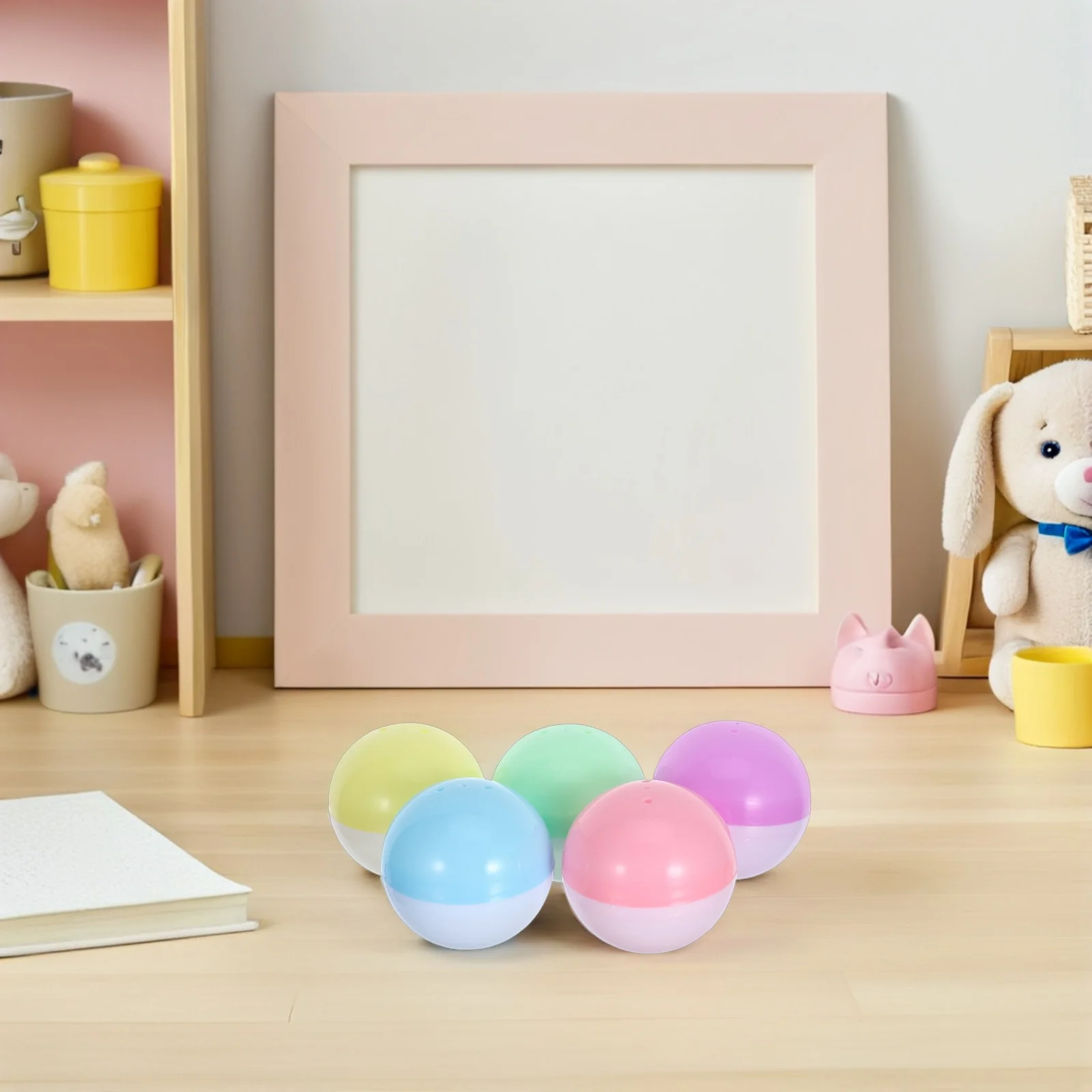 

20pcs Ball Gas Shell Container Plastic Egg Toy Vending Machine Accessory Vibrant Design Fillable for for Gumball