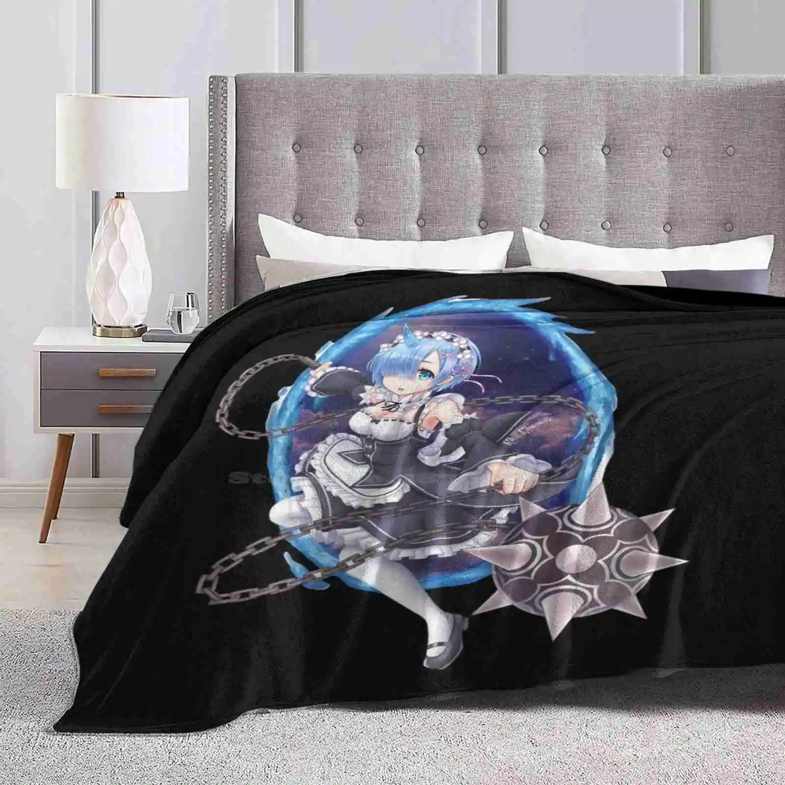 Rem ( Re Zero ) Soft Warm Throw Blanket Rem Re Zero Figure Rem Re Zero Wallpaper Rem Re Zero Cosplay Rem Re Zero Gif Rem Re