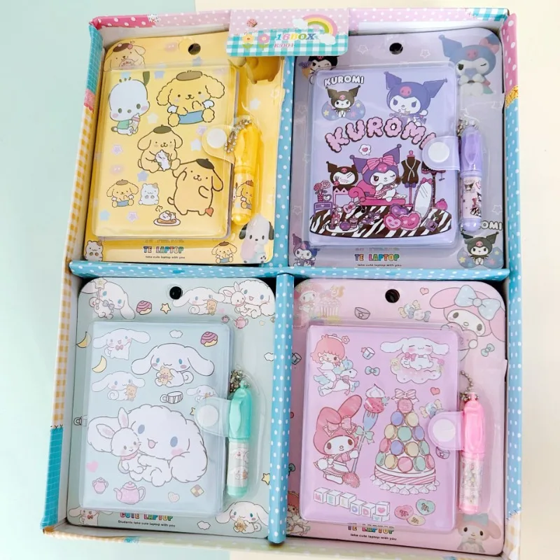 

Sanrio Hello Kitty Notebook Action Figures Kuromi Melody Cinnamoroll Purin Student Stationery Supplie Children Birthday Gift