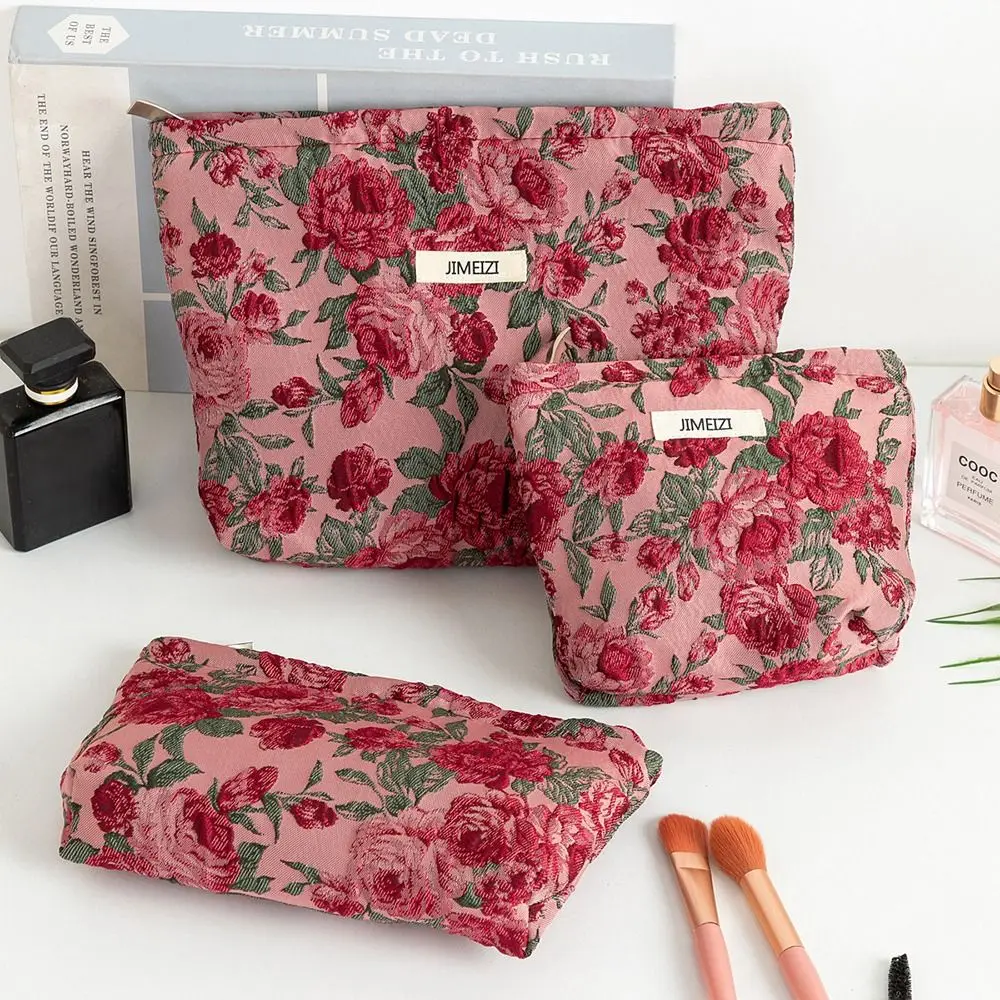 

Cute Retro Prints Cosmetic Bag Large Capacity with Zipper Toiletry Bag Cosmetic Lipstick Storage Bag Travel