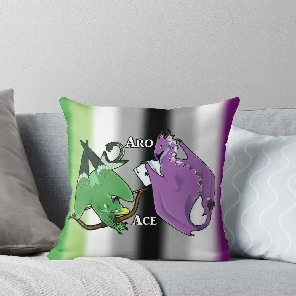 

Aro/Ace Dragon & Gryphon Throw Pillow Custom Cushion Photo Cushions For Children Sofa Pillow Cover Room decorating items pillow